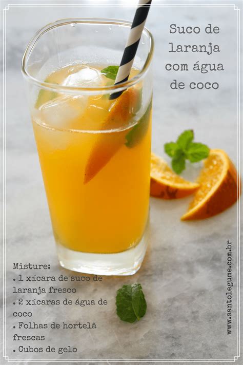 Suco de laranja água de coco Santo Legume