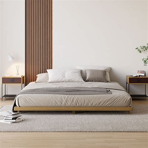 elevate  bedroom  sleek platform bed frames redboth