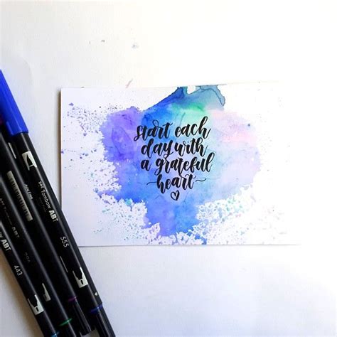 Watercolorhand Lettering Hand Lettering Art Brush Pen Lettering