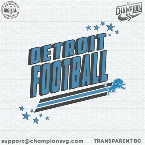 Retro Detroit Football Lions Logo SVG