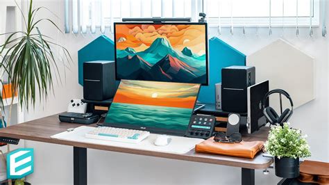 Office Desk Setup Tour 2023 Dual Monitor Stack Youtube