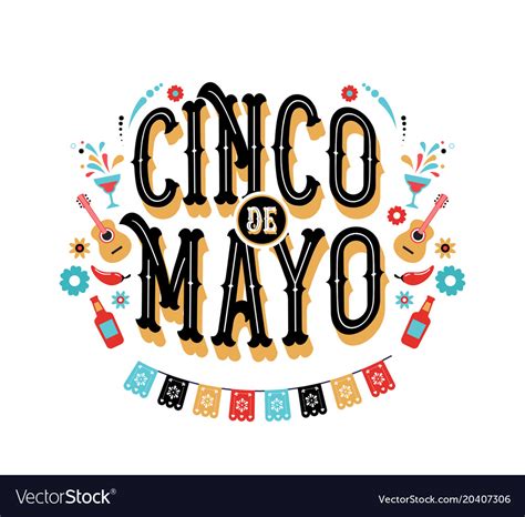 Cinco De Mayo Banner And Poster Design With Flags Vector Image