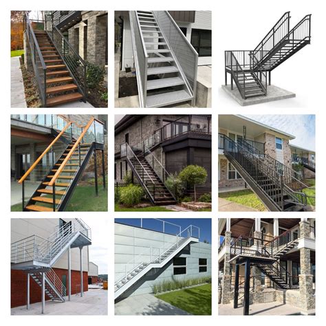 Prefabricated Exterior Stairs Galvanized External Outdoor Stairs Prefab