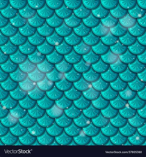 Fish Scale Seamless Pattern Background Royalty Free Vector