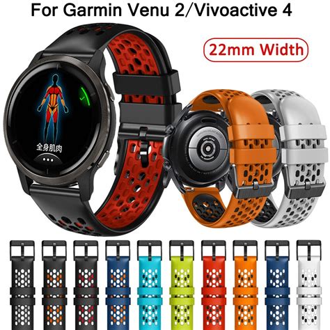 Correa De Silicona Para Reloj Inteligente Pulsera De 22mm Para Garmin