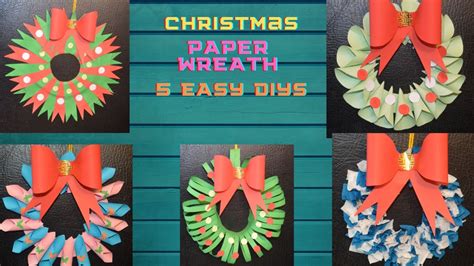 Paper Wreath For Christmas Decoration Ideas How To Make Paper Christmas Wreath 5easy Wreaths