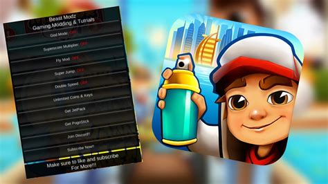 No Root Subway Surfers V11040 Mod Menu By Beast Modz Youtube