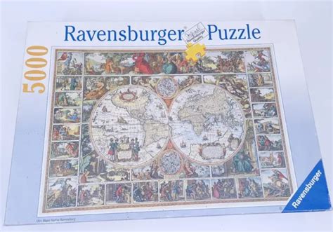 PUZZLE RAVENSBURGER MAPPA Storica Del Mondo 5000 Pezzi Vintage 1992 EUR