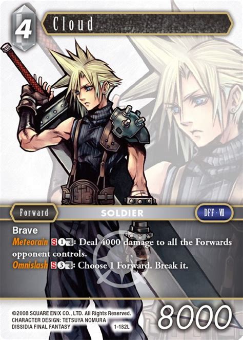 Cloud Legend Opus I Final Fantasy Tcg