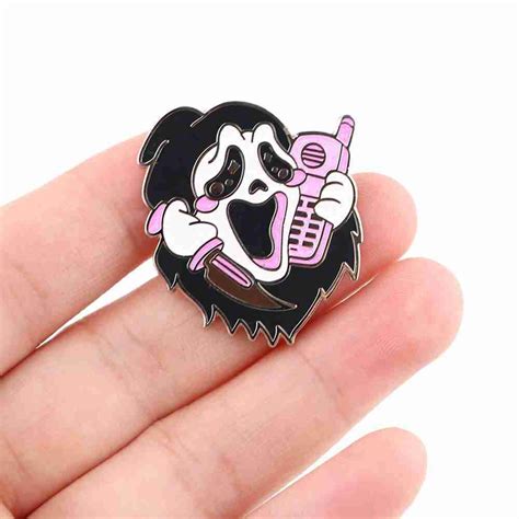 Scream Ghostface Hello Enamel Pin Distinct Pins