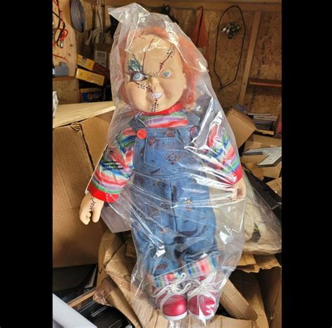 Life Size Chucky Doll, Bride Of Chucky Scarred Stitched Face Torn 24 ...