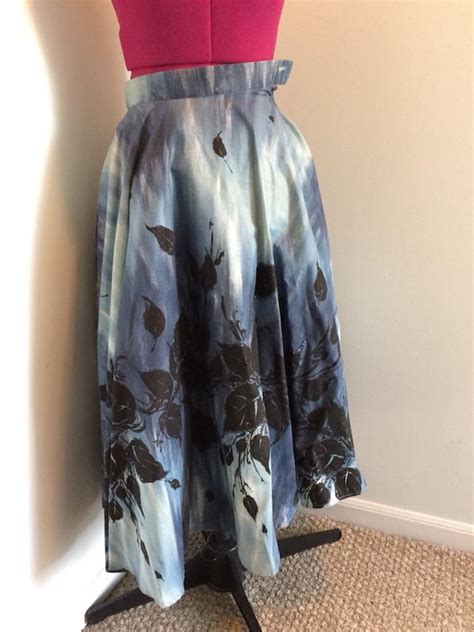 1950s Border Print Circle Skirt Gem