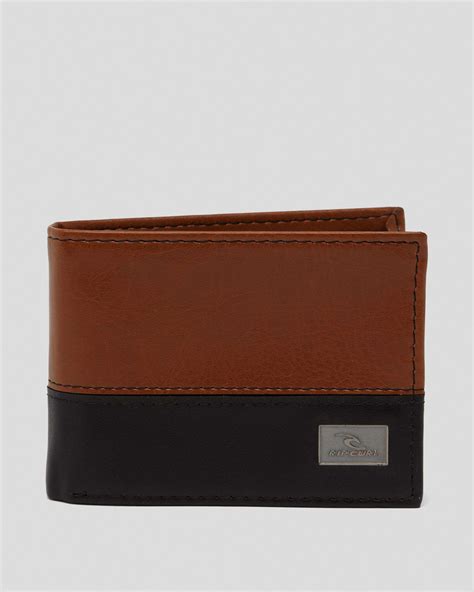 Shop Rip Curl Corpawatu Icon Pu Slim Wallet In Tan Black Fast