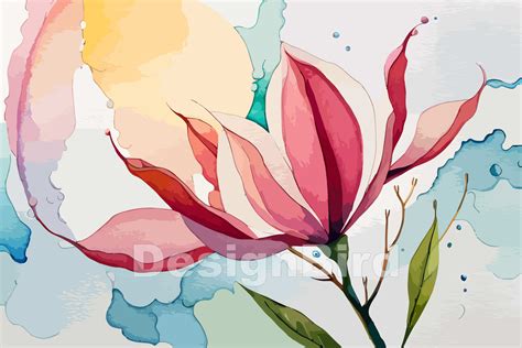 Magnolia Flower Watercolor Illustration Graphic by Designbird ...