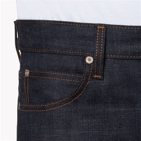 Naked And Famous Super Guy Perfect Blue Slub Stretch Selvedge Black