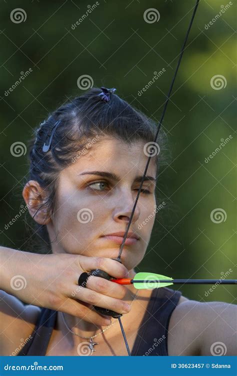 Archer Girl Stock Image Image Of Focus Pensive Dedication 30623457