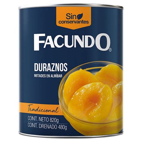 Duraznos Mitades Facundo 820 Gr Supermercadosantamaria