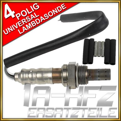 Lambdasonde Lambda Sonde Universal Mit Stecker Einbaufertig Polig