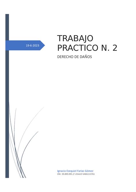 Danos Tp Trabajo Practico Numero Obligatorio Materia