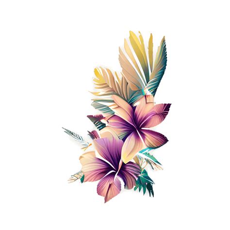 Tropical Flowers 4K Graphic · Creative Fabrica