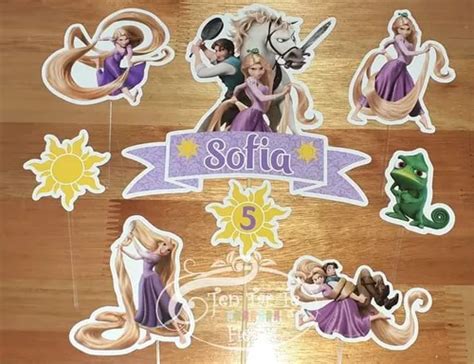 Cake Topper Adorno Para Torta Rapunzel Personalizado En Venta En