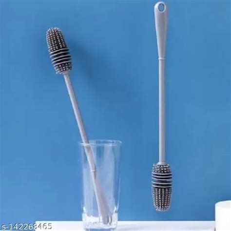 Long Handled Silicon Brush Grey Bakeworld Retails Pvt Ltd