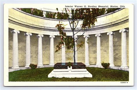 Postcard Interior View Warren G Harding Memorial In Marion Ohio Oh Ebay