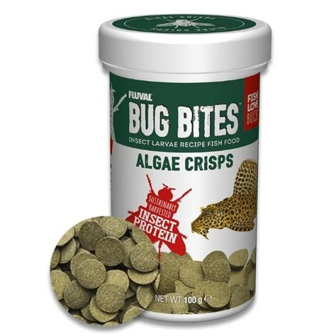 Fluval Bug Bites Algae Crisps Aquatic Fish Food Hugglepets