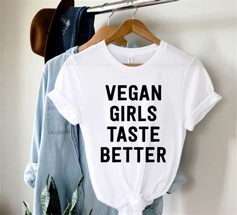 Vegan Girls Taste Better T Shirt Girl Funny Vegan Tee Shirt Etsy