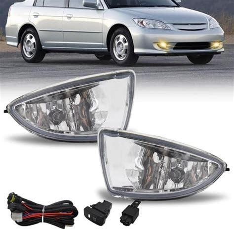 Amazon Shocklight Fog Lights For 2004 2005 Honda Civic 2 4DR EM2