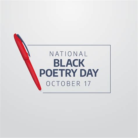 Premium Vector Black Poetry Day Design Template Good For Celebration