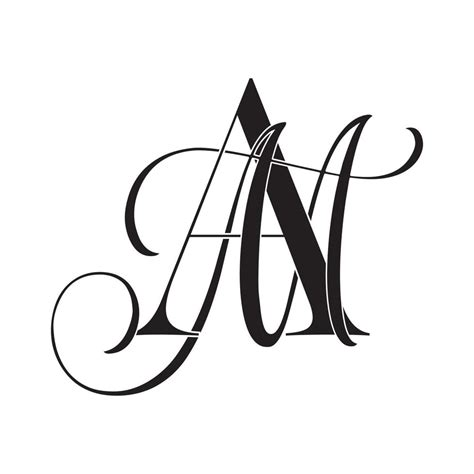 am ,ma, monogram logo. Calligraphic signature icon. Wedding Logo Monogram. modern monogram ...