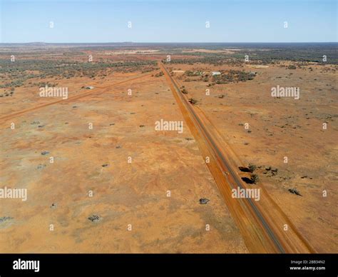 Aerial Of Pastoral Station In Western Queensland Australia Stock Photo