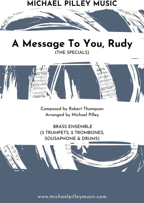 A Message To You Rudy Sheet Music The Specials Brass Ensemble