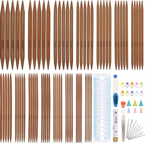 Amazon de Coopay Bambus Stricknadeln Set 75 Stück Doppelspitzen