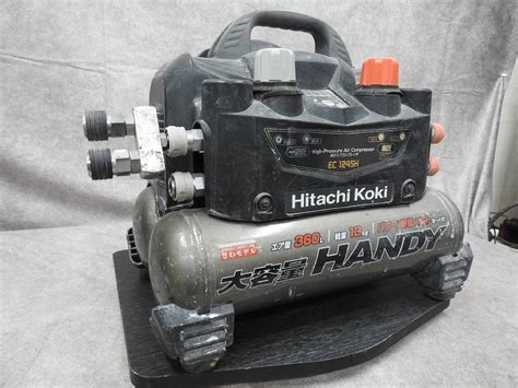 【傷や汚れあり】〇【神殿店】 Hitachi Koki 日立工機 高圧エアコンプレッサ Ec1245h 〇中古〇の落札情報詳細 ヤフオク