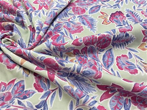 Soft Sage Floral Bouquet Tencel Just Sew Penrith