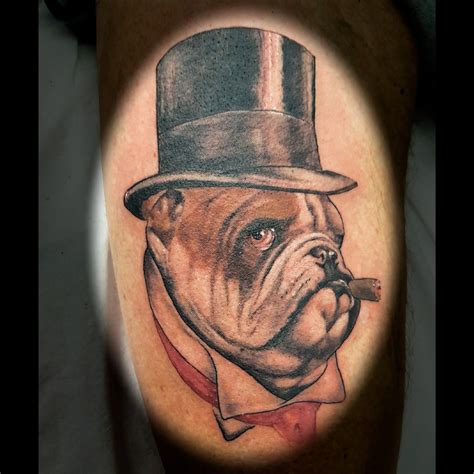 Churchill The Dog Bulldog Tattoo Bulldog Mascot Tattoo Style