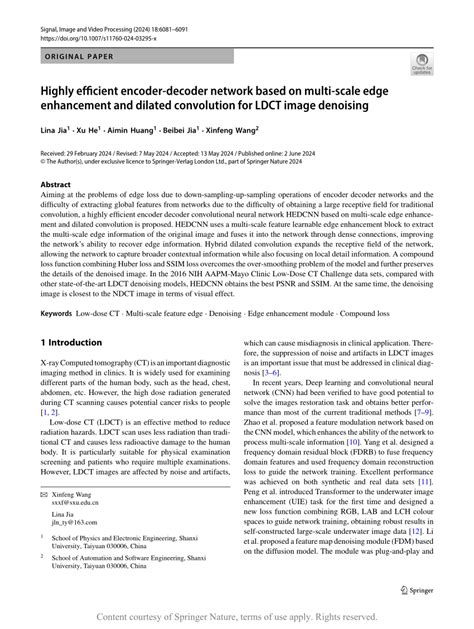 Highly Efficient Encoder Decoder Network Based On Multi Scale Edge