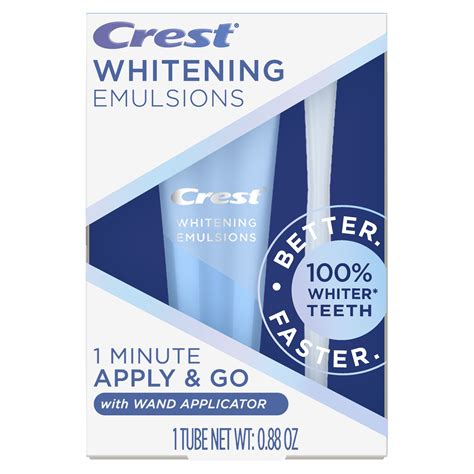 Crest Whitening Emulsions with Wand Applicator, Leave-on Teeth ...