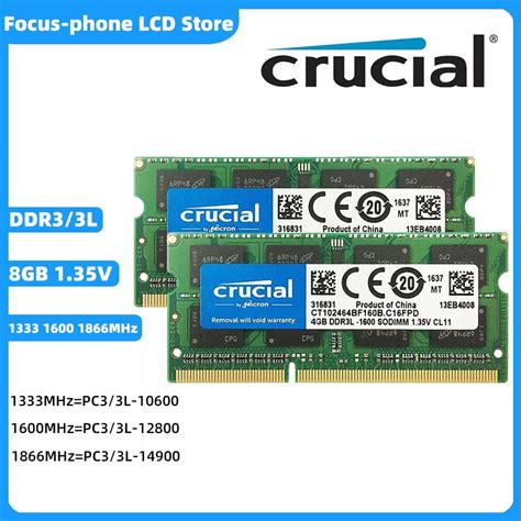 Crucial Ram Ddr Ddr L Gb Mhz Mhz Mhz Sodimm Ram Pc