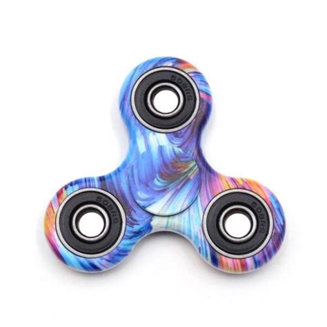 NEW Tri Spinner Fidget Toy Ceramic EDC Hand Finger Spinner Focus Galaxy