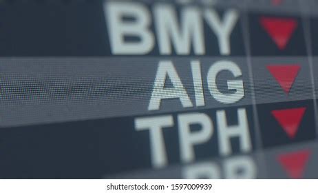 American International Group Aig Stock Ticker Stock Illustration ...