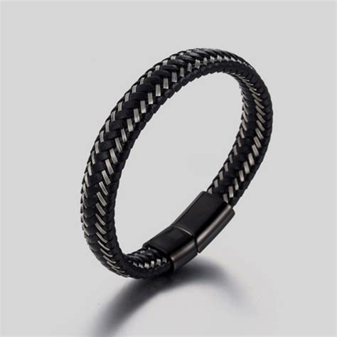 Pulsera negra estilo Monte Carlo marca Calak clásico 142189