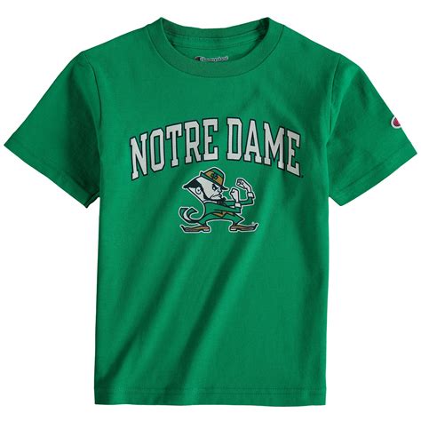 Notre Dame Fighting Irish Champion Youth Arch Logo T Shirt Kelly Green