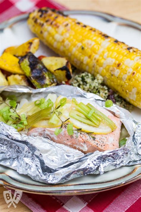 Grilled Salmon Foil Packets With Lemon Thyme Butter Recipe Grilled