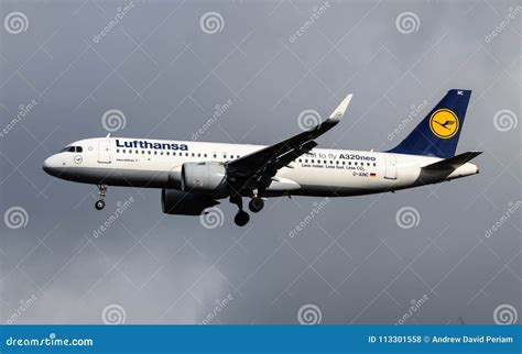 Lufthansa Airbus A320 Landing Editorial Stock Photo - Image of holiday ...