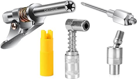 Amazon Okyouk Grease Gun Coupler Locks Onto Zerk Fittings End