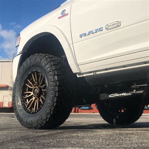 Dodge Ram White Fuel Off Road Rebel D Wheel Front