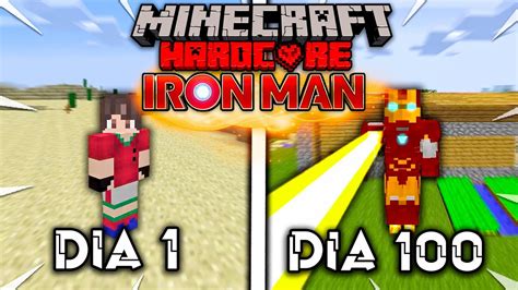 SOBREVIVÍ 100 Días SIENDO IRON MAN en Minecraft HARDCORE esto fue lo